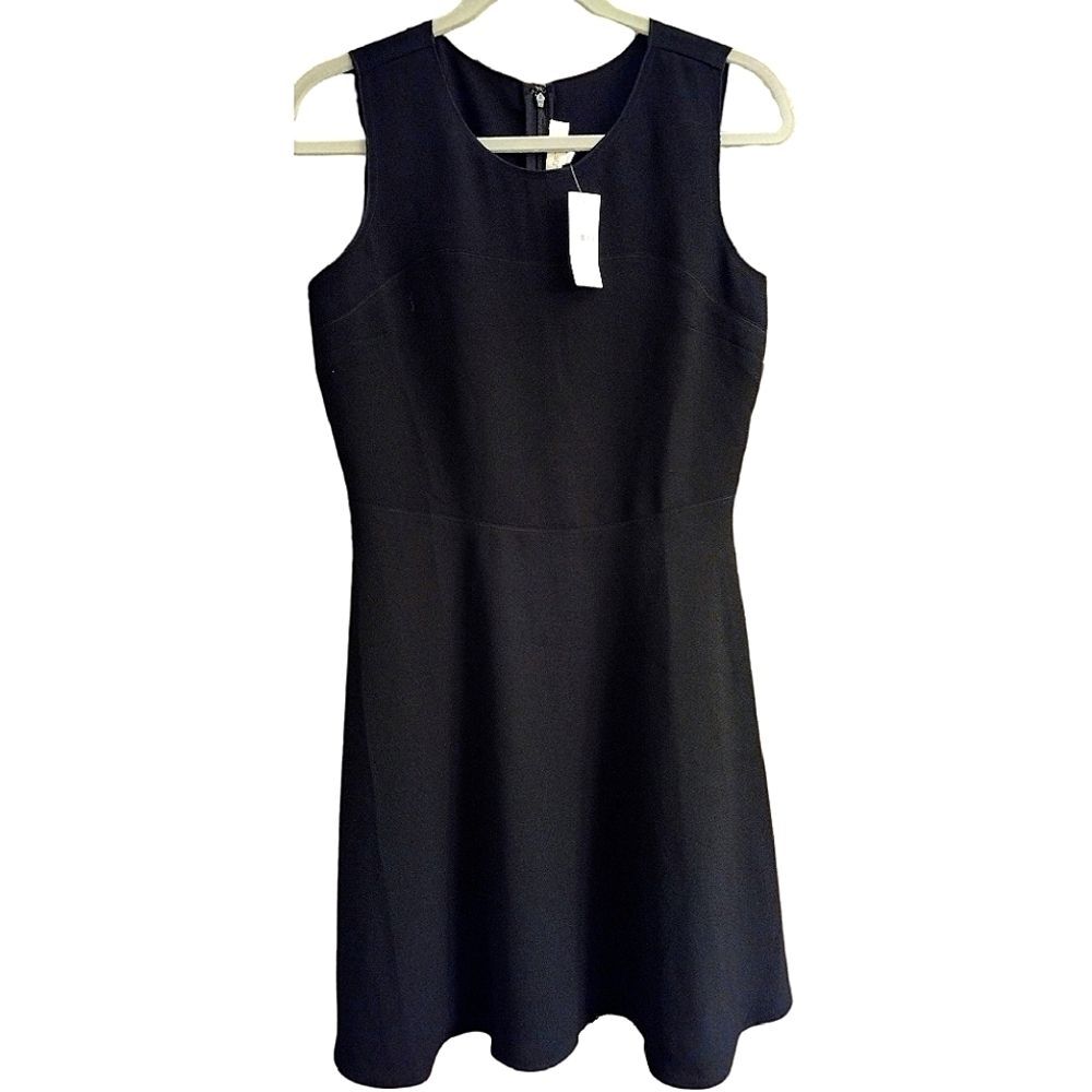 Ann Taylor Loft Midi Flare Dress, Black, Size 4 NWT
